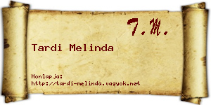 Tardi Melinda névjegykártya